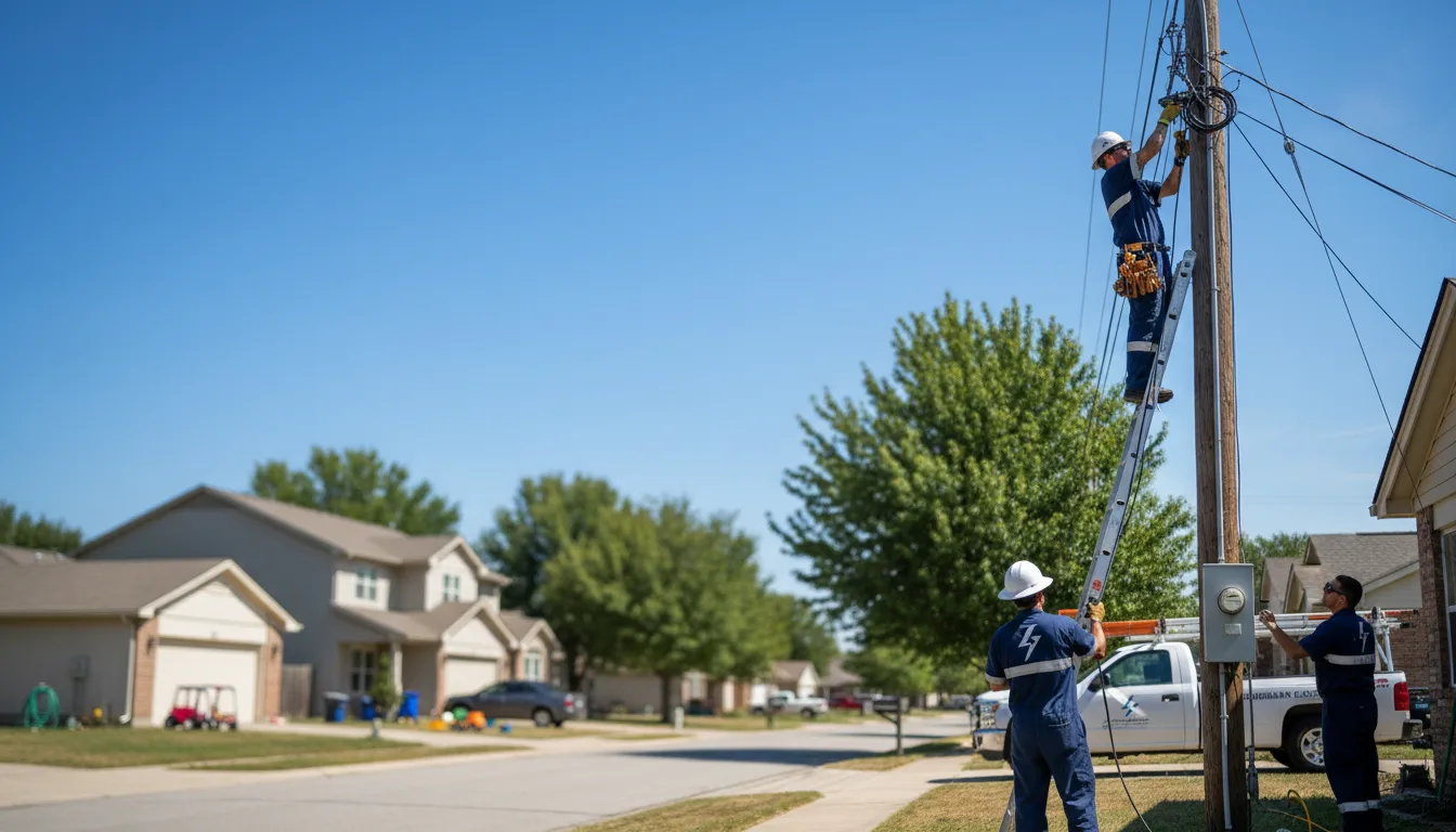 Residential electrician providing installation services in Andalusia, IL